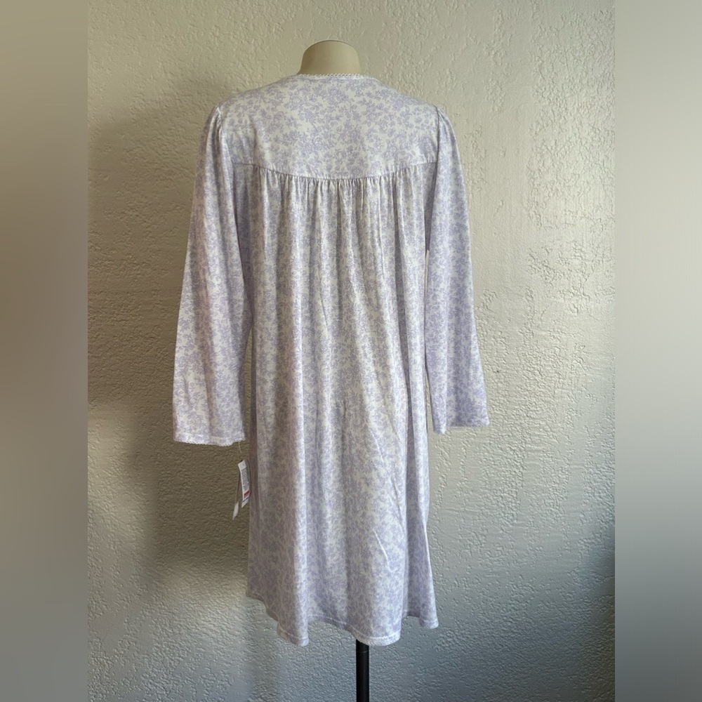 Miss Elaine Classics Nightgown Womens Small Floral Print Lace Accent Midi NWT - Picture 2 of 12